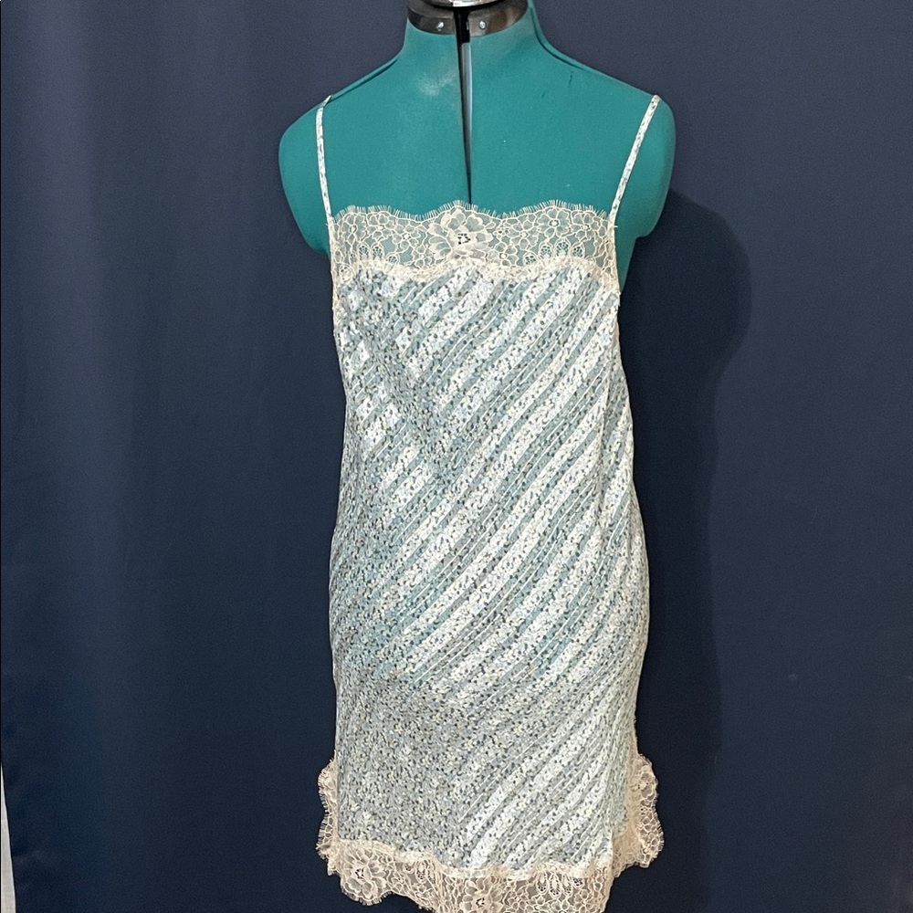 Victoria's Secret White Lace-Trim Slip Dress